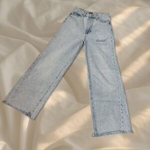 Edwin Jeans 1947 distressed straight leg with raw hem size 25